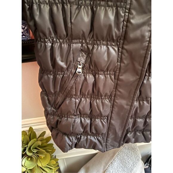 Guess Black Quilted High Neck Puffer Jacket sz S EUC - Picture 3 of 6